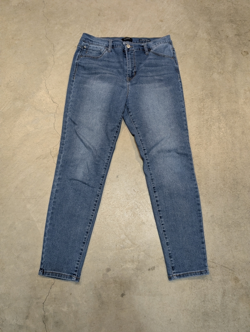 Curve Appeal High Rise Essential Skinny Jeans Womens 12/31 Denim Stretch